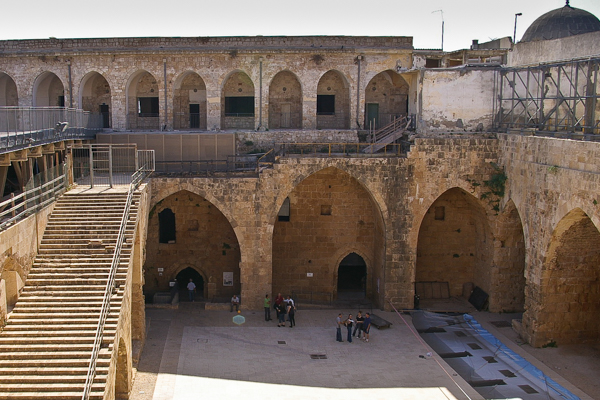 Acco prison courtyard