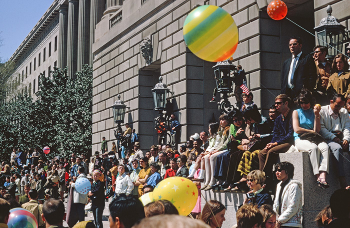 Cherry Blossom Parade watchers