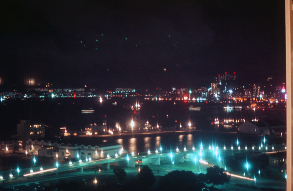 Night view of harbor