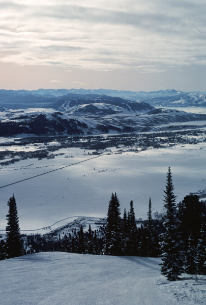 View over Jackson, WY