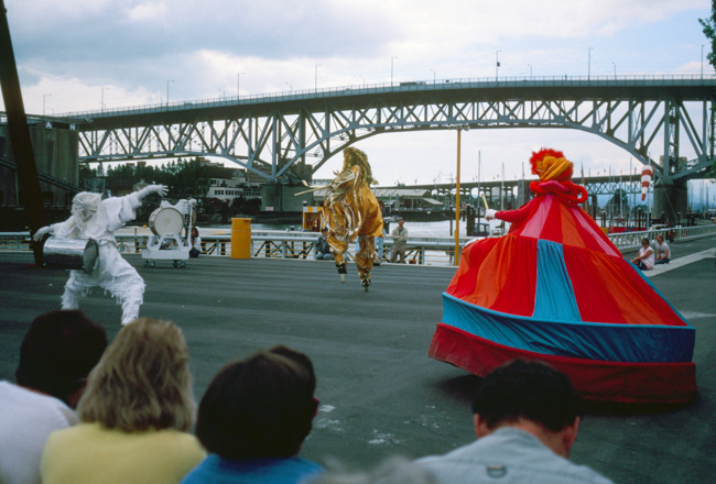 Stilt dancers