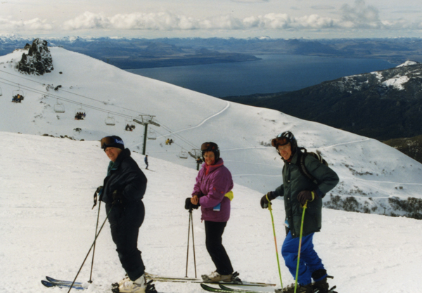 Skiers by Condor Peak