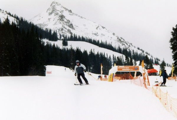 Jim next to ski cross track