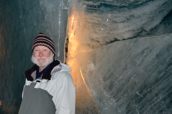 Jim in Montenvers Ice Grotto