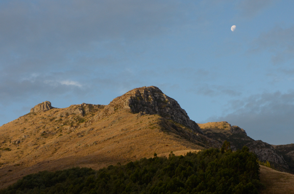 Moon over Lyttleton