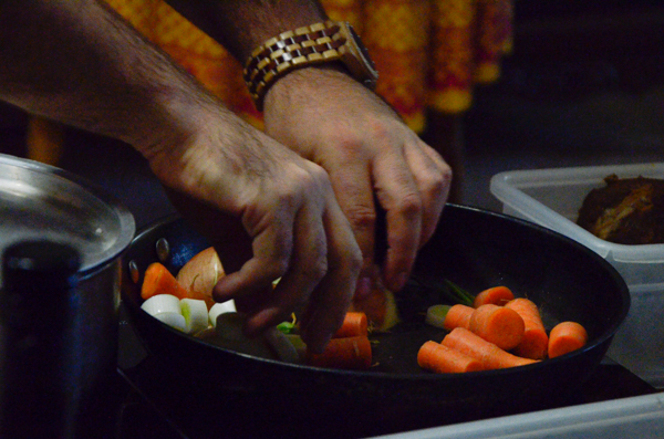 Sauteeing veggies