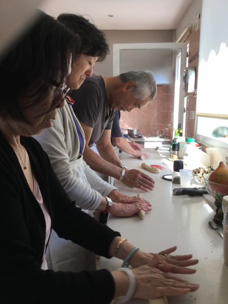 Rolling out bread