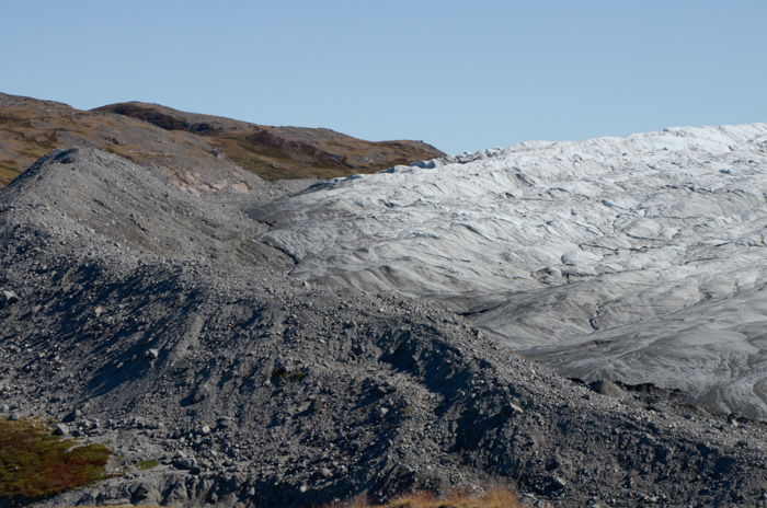 Retreating glacier