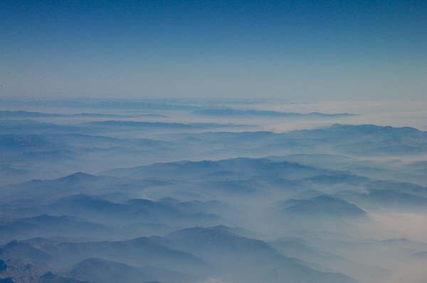 Smoke in the mountains