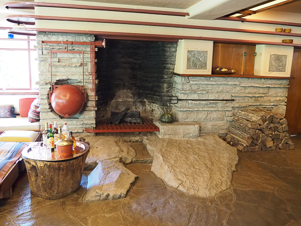 Fallingwater hearth