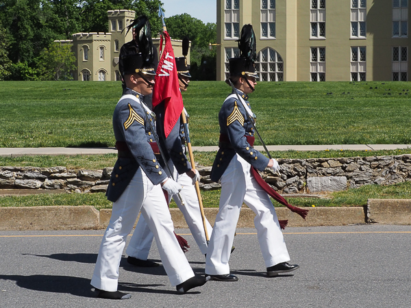 Shoeless marcher