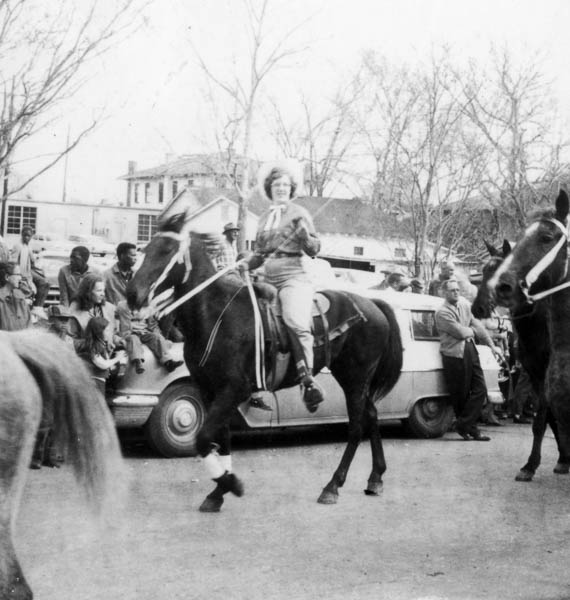 Becky in the Christmas Parade